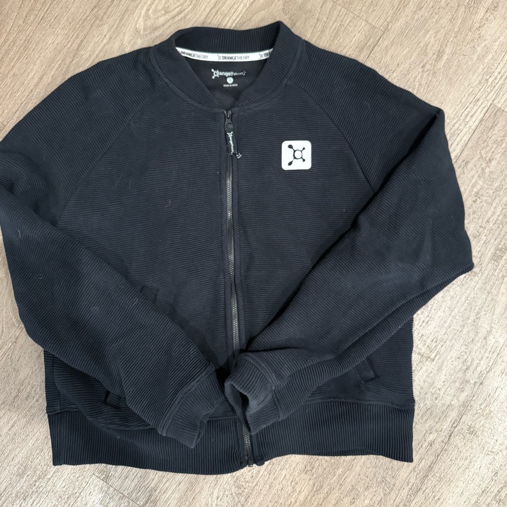 Orangetheory Black Zip-Up Sweater